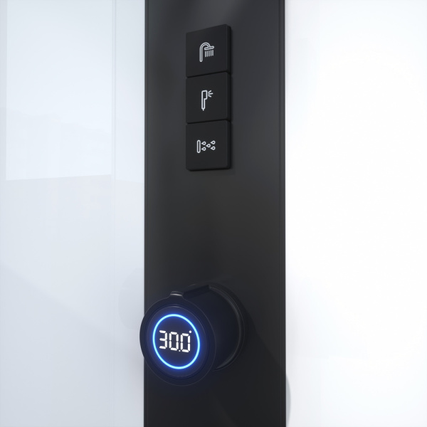 Душевая кабина Black&White Galaxy G8038 115x90 см с гидромассажем 8038000 (детальная фотография), со средним поддоном