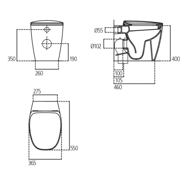 Схема (детальная фотография), без бачка, со скрытым бачком