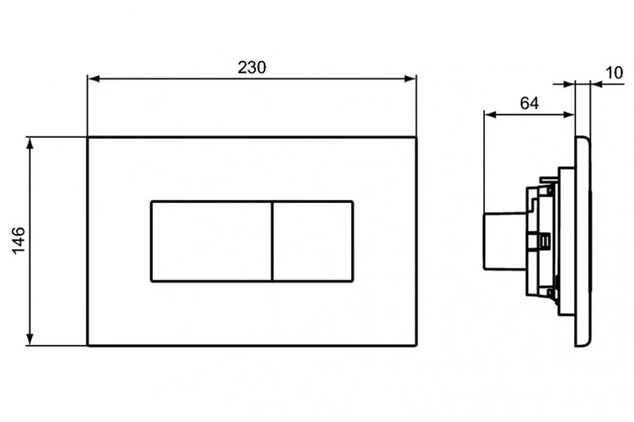 Клавиша смыва Ideal Standard ProSys Solea хром R0110AA (детальная фотография), в наличии
