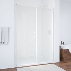 Душевая дверь профиль белый стекло прозрачное Vegas-glass