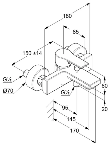 Смеситель для ванны Kludi Zenta SL хром 486700565 (детальная фотография), для ванны