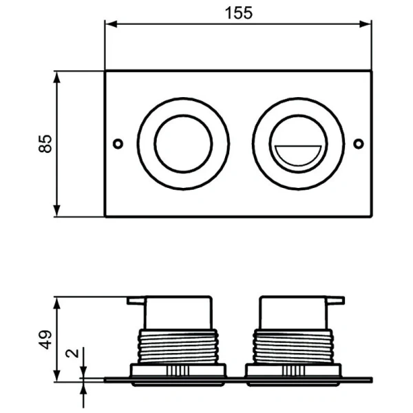 Клавиша смыва Ideal Standard ProSys Septa Pro нержавеющая сталь R0134MY (детальная фотография), нет в наличии