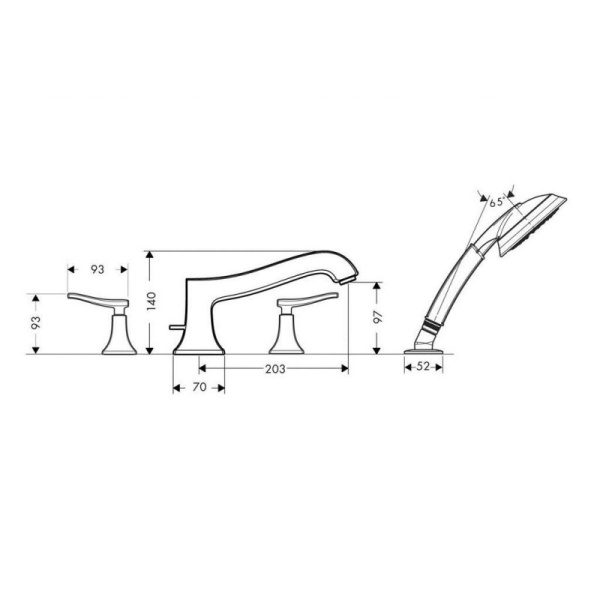 Схема (детальная фотография), для ванны