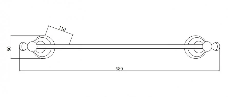 Полотенцедержатель Boheme Provanse металлический 10802 (детальная фотография), классические, ретро, декорированные