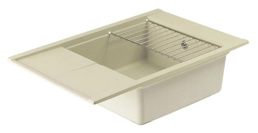 Мойка для кухни Акватон Делия 78 см жемчуг 1A715132DE240 (детальная фотография), прямоугольной формы