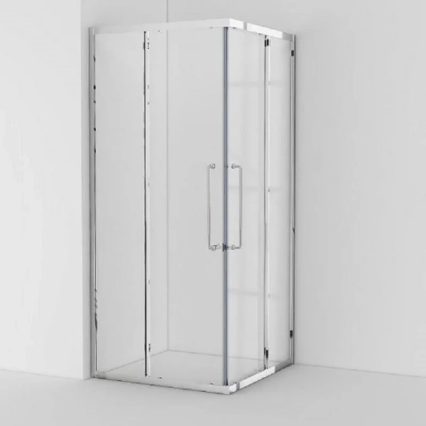 Душевой уголок Cezares Relax 100x100 см профиль хром стекло прозрачное RELAX-304-A-2-100-C-CR (детальная фотография), современные, hi-tech