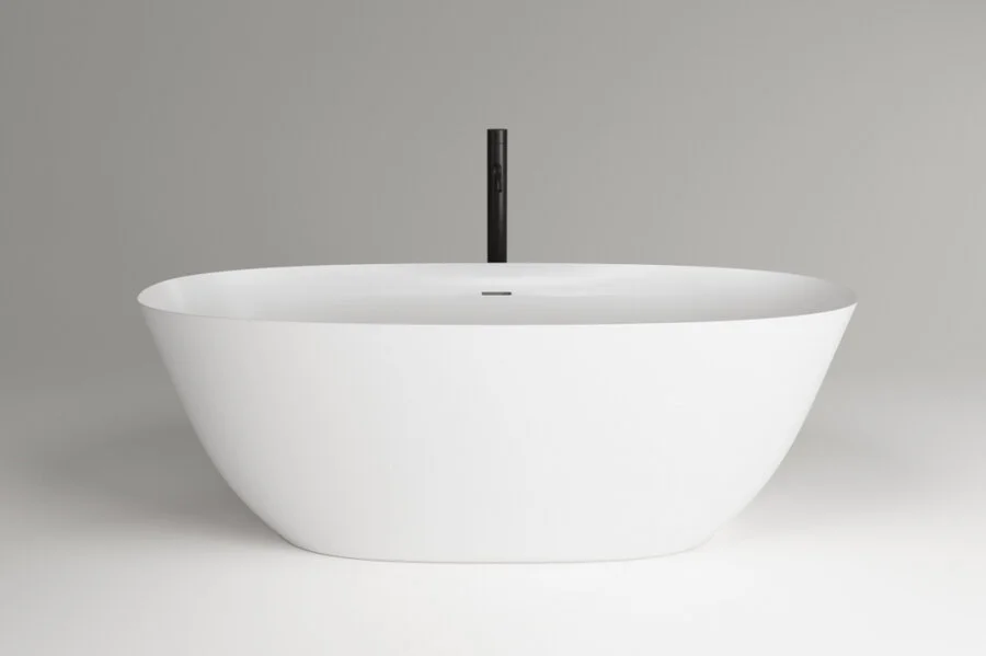 Ванна из искусственного камня Plumberia Selection Veloma, 170 х 75 см, белый матовый, VELOMA 170BO (детальная фотография), современныe, hi-tech