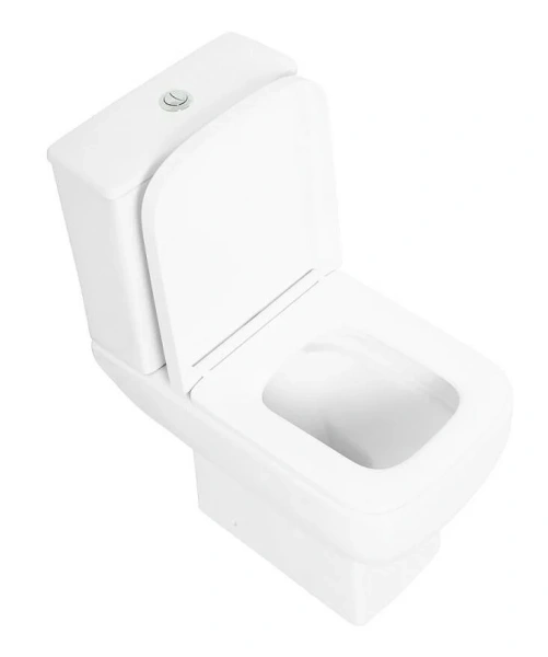 Чаша унитаза-компакт BelBagno Aurora 605x365 см белая BB8604CPR/SC (детальная фотография), недорогие, сиденье с микролифтом , с антивсплеском, низкие