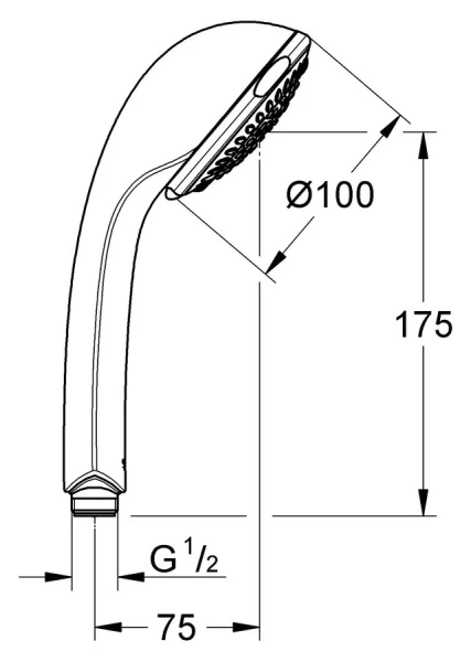 Душевая лейка Grohe Relexa 28793000 (детальная фотография), душевые лейки