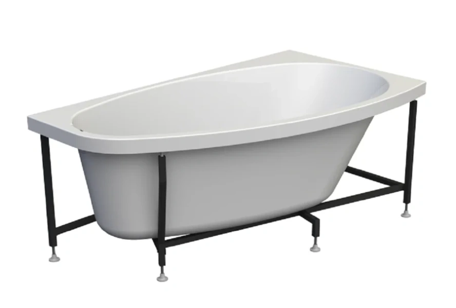 Акриловая ванна Радомир Орсини 1-01-0-2-1-032, 160 х 90 см, правая, с рамой-подставкой, белая (детальная фотография), угловые, приставные, встраиваемые