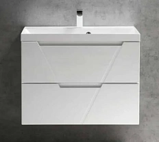 Тумба под раковину подвесная BelBagno Vittoria 80 см bianco lucido с покрытием эмаль