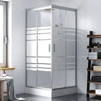 Душевой уголок Am.Pm Tender 90x90 см профиль хром, стекло прозрачное