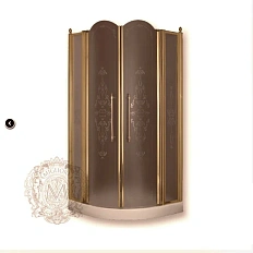 Душевой уголок Migliore Diadema 90х90 см стекло прозрачное декорированное