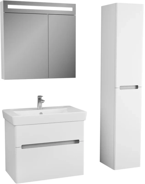 Зеркальный шкаф с подсветкой OWL 1975 Nyborg 80 см с двумя распашными дверцами OW06.07.00 (детальная фотография), по запросу