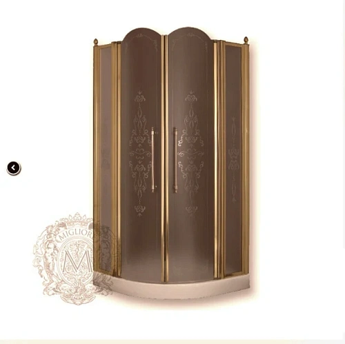 Душевой уголок Migliore Diadema 90х90 см стекло прозрачное декорированное - фото 2