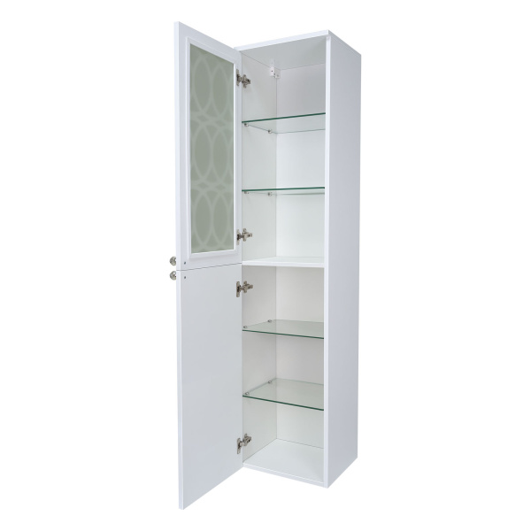 Шкаф-пенал подвесной Misty Тондо 40 см белый, левый П-Тон05040-011Л (детальная фотография), нет в наличии