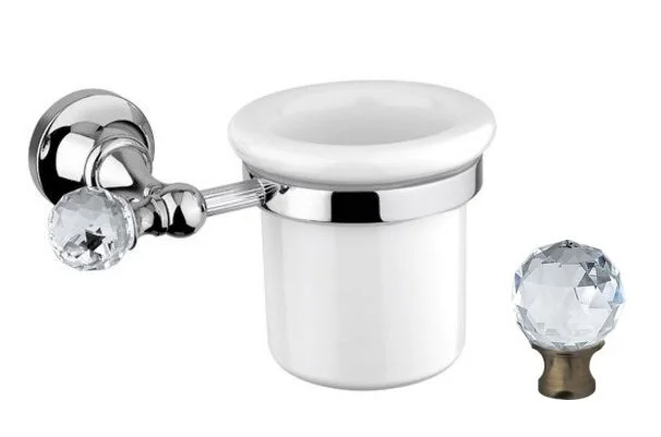 Стакан для ванной Cezares Olimp бронза, с кристаллом Swarovski OLIMP-TUM-02-Sw (детальная фотография), металлические, из керамики