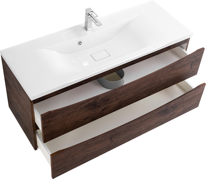 Тумба под раковину подвесная BelBagno Marino 120 см rovere moro MARINO-1200-2C-SO-RW-P (детальная фотография), подвесная, пристенная