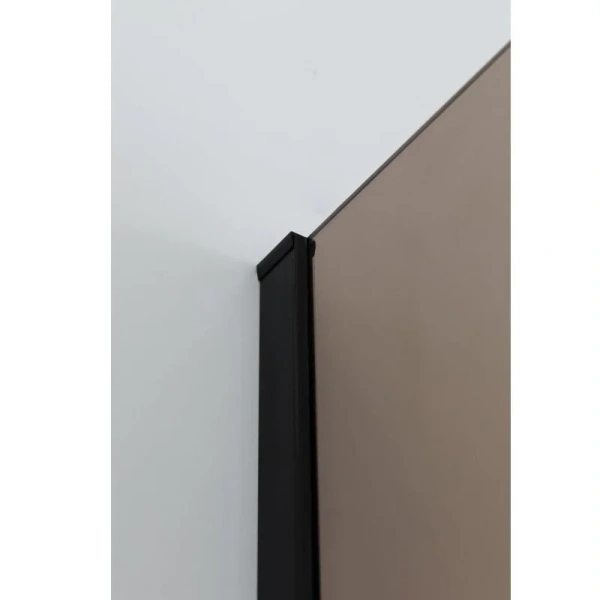 Душевая перегородка Cezares Liberta 120 см стекло бронза, профиль черный LIBERTA-L-1-120-120-BR-NERO (детальная фотография), тонированные