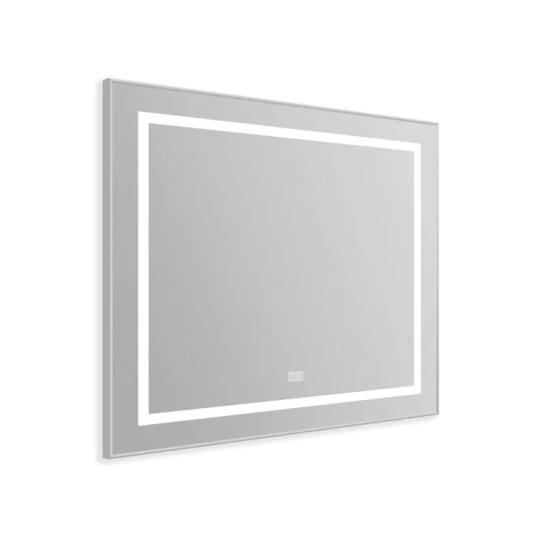 Зеркало с подсветкой BelBagno Kraft 90 см с подогревом сатин SPC-KRAFT-885-785-TCH-WARM (детальная фотография), в наличии