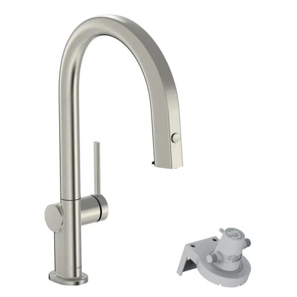 Смеситель для кухни Hansgrohe Aqittura сталь 76803800 (детальная фотография), современные, hi-tech