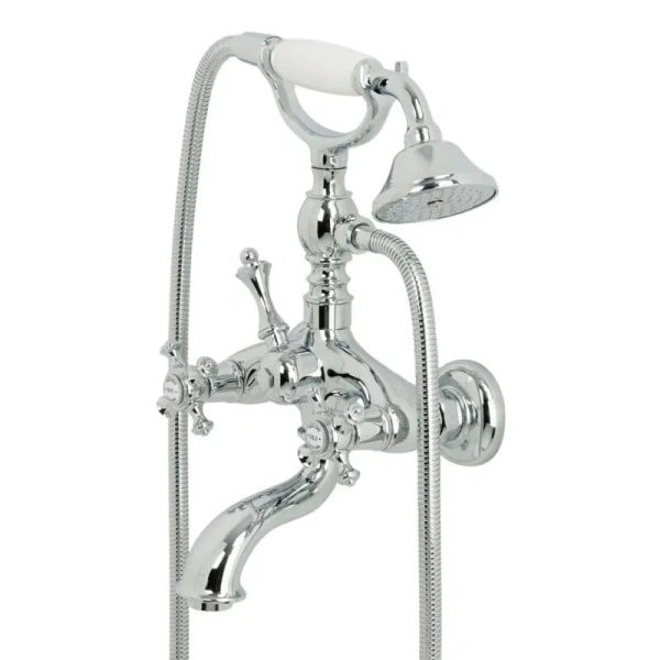 Смеситель для ванны Migliore Prestige 3159 настенный (детальная фотография), округлая форма, с душевой лейкой