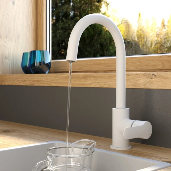 Смеситель для питьевой воды IDDIS Cuba белый CUBWTFJi05 (детальная фотография), белые