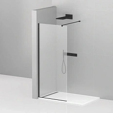 Душевая перегородка Cezares Liberta 115 см профиль черный