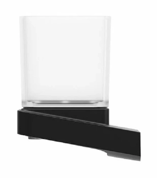 Стакан для ванной Ravak 10° черный матовый X07P557 (детальная фотография), черные, комбинированные