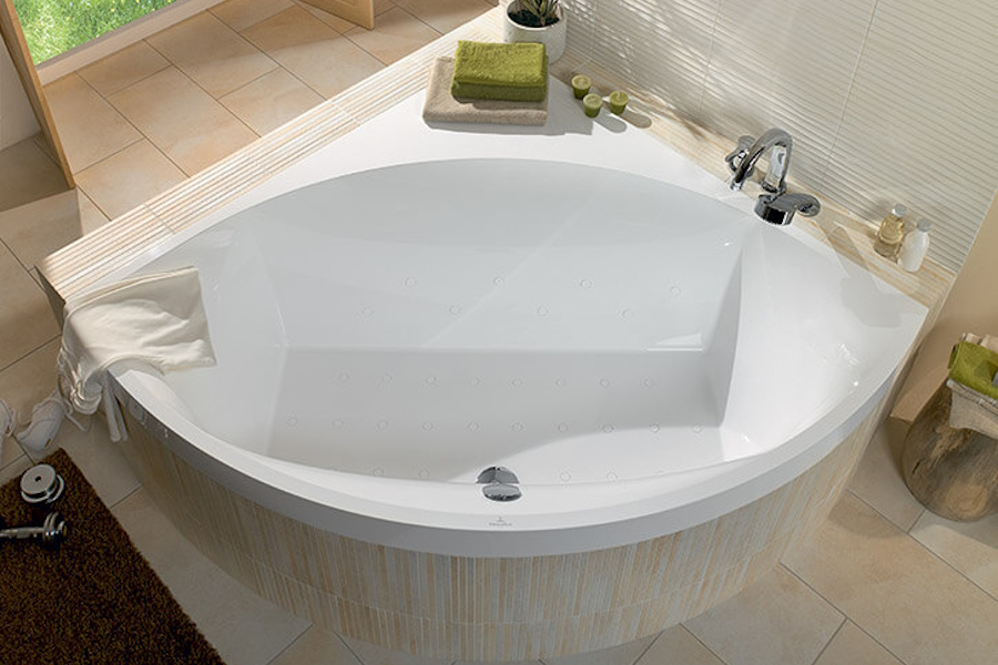 Ванна акриловая Villeroy & Boch Loop&Friends 140х140 см угловая UBA140LFO3V-01 (детальная фотография), современныe, hi-tech