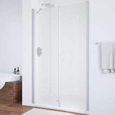 Душевая дверь профиль матовый хром стекло прозрачное Vegas-glass