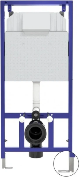 Унитаз с инсталляцией BERGES Okus кнопка хром 043205 (детальная фотография), с инсталляцией index_3