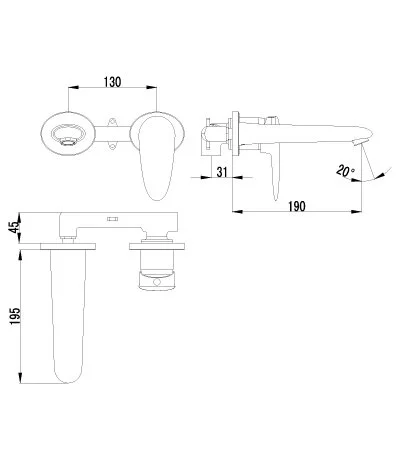 Смеситель для раковины Lemark Status LM4426C (детальная фотография), для раковины