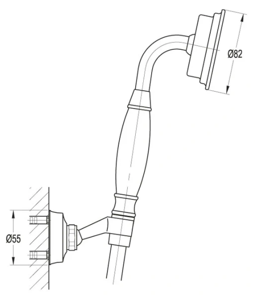 Душевой комплект Cezares Liberty хром/белый LIBERTY-F-KD-01 (детальная фотография), душевые комплекты, наборы