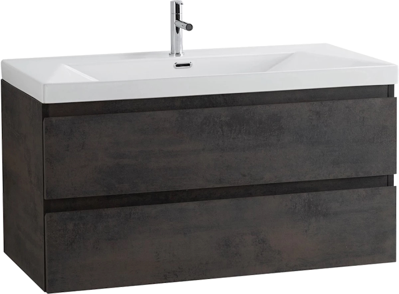 Тумба под раковину подвесная Cezares Molveno 100 см ossido MOLVENO-100-2C-SO-OSS (детальная фотография), подвесная, пристенная