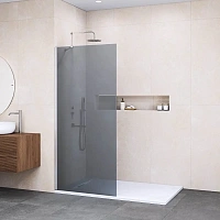 Душевая перегородка RGW Walk In WA-102 80 см профиль хром стекло серое