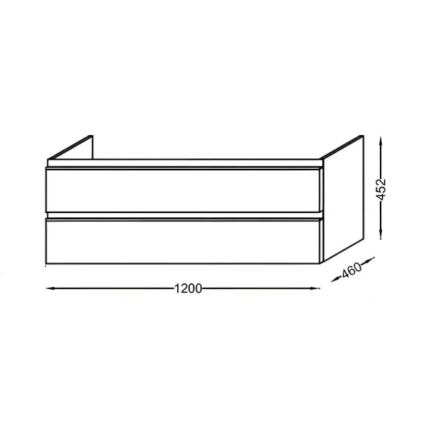 Тумба под раковину подвесная Jacob Delafon Vox 120 см ореховое дерево EB2021-RA-E16 (детальная фотография), нет в наличии