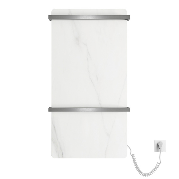 Полотенцесушитель электрический Black&White Moon 40x80 см белый мрамор 389SW (детальная фотография)