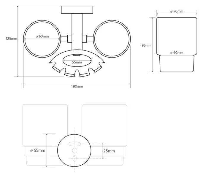 Стакан для ванной Bemeta Omega хром 104110042 (детальная фотография), современные, hi-tech