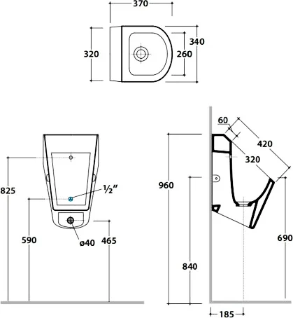 Писсуар Globo Forty3 FO029.BI (детальная фотография) index_1
