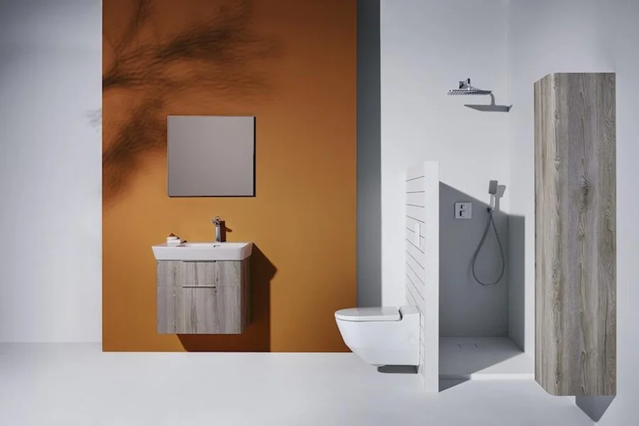 Унитаз-биде подвесной Laufen Cleanet Navia белый c покрытием LCC 8.2060.1.400.000.1 (детальная фотография), безободковые, сиденье с микролифтом , с антивсплеском, c функцией биде