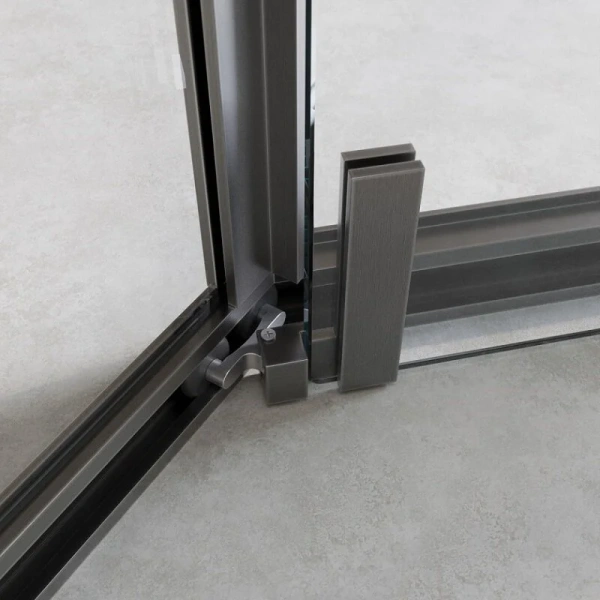 Душевой уголок Cezares Relax 100x100 см профиль оружейная сталь стекло прозрачное RELAX-304-P-1-100-C-GM (детальная фотография), другие