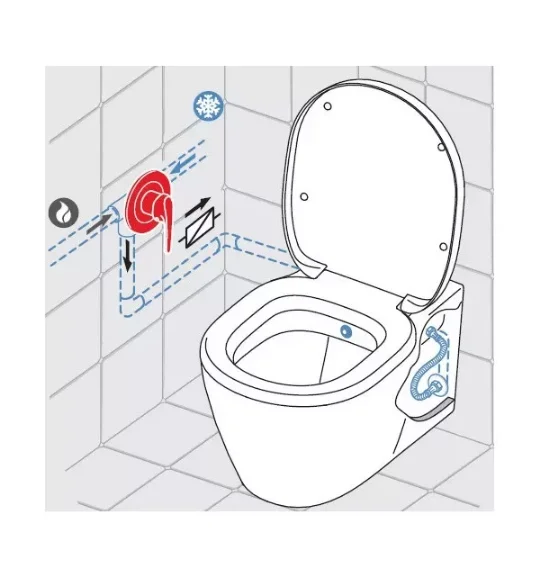 Унитаз подвесной Ideal Standard Eurovit W705501 с функцией биде (детальная фотография), без бачка, со скрытым бачком