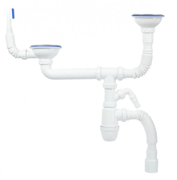 Сифон для раковины IDDIS Kitchen с переливом и отводом S21UPS0i84 (детальная фотография)
