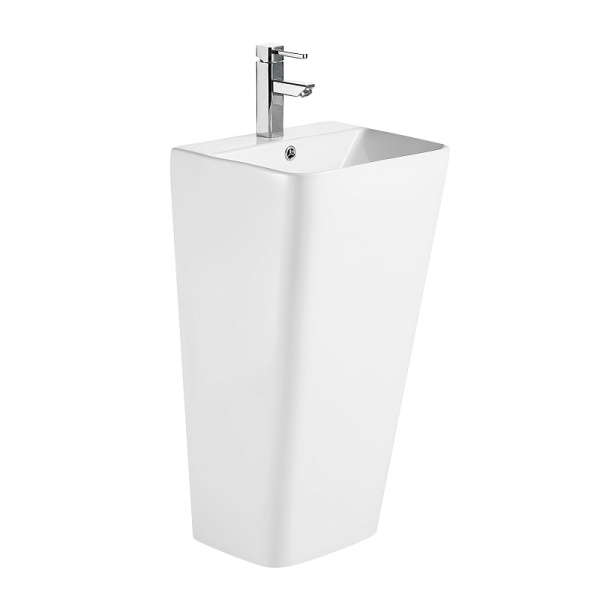 Раковина напольная Azario Fretta Square 44 см белая AZ-302 (детальная фотография)