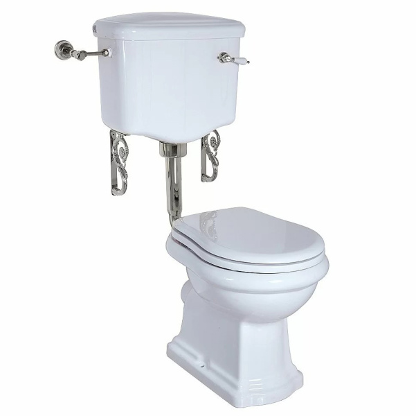 Унитаз напольный с высоким бачком Migliore Bella 2062 с хромированной фурнитурой (детальная фотография)