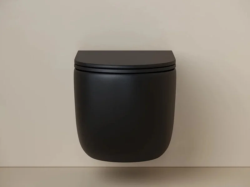 Унитаз подвесной Ceramica Nova Up черный CN4007MB (детальная фотография), без бачка, со скрытым бачком