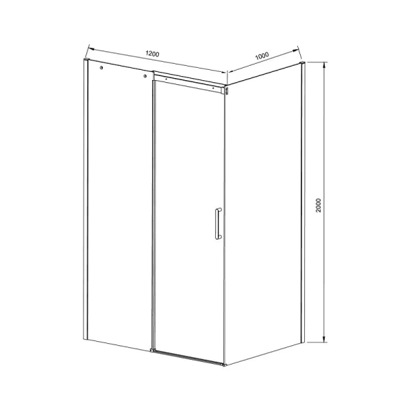 Душевой уголок Vincea Dice VSR-4D1012CL 120х100 см прямоугольный (детальная фотография), прямоугольные