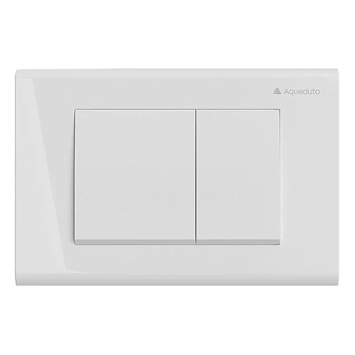 Клавиша смыва Aqueduto QUADRADO белая глянцевая - фото 1