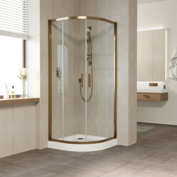 Душевой уголок стекло прозрачное Vegas-glass ZS 90 01 (детальная фотография), 90х90